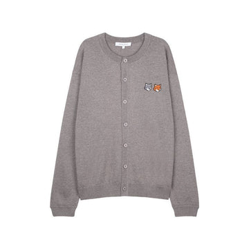 MAISON KITSUNE ダブルフォックスヘッドコンフォートカーディガントープメランジMRMKC02KT1220-0613 158543388 [P]