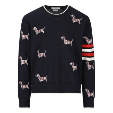THOM BROWNE Wolle 4 Streifen Relaxed Hector Pullover 153494219 [P]