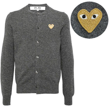 Comme Des Garcons Cardigan Gold Patch AX N049 051 3 GREY 160601178 [P]