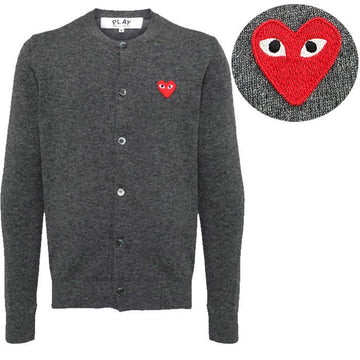 COMME DES GARCONS カーディガン レッドワッペン AX N007 051 3 グレー 160601179 [P]