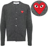 Comme Des Garcons Cardigan Red Patch N007 051 3 Grey 160601179 [P]