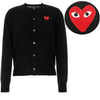 COMME DES GARCONS Cardigan mit rotem Aufnäher AX N007 051 1 SCHWARZ 160601180 [P]