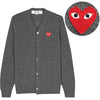 Comme Des Garcons V-Neck Cardigan Red Patch AX N008 051 3 GREY 160601186 [P]