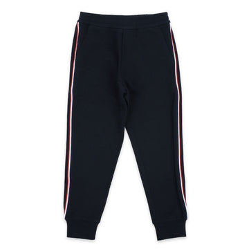 Moncler Kids Logo Patch Three Stripes Training Pants (Navy) 8H00004 809AG 778 8,10A 69878810 [P]