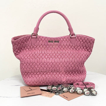 MIU MIU Kristall Tote- und Schultertasche (RN0896) 160614536 [P]
