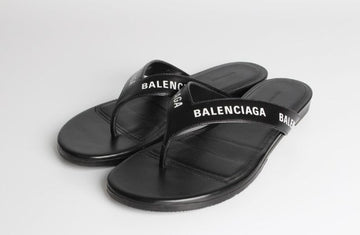BALENCIAGA オールオーバーロゴラウンドサンダル 160614678 [P]