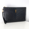 SAINT LAURENT Monogram Matelassé Clutch Bag Schwarz (440222) 160614754 [P]