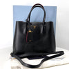 Prada Saffiano Double Tote Bag & Shoulder Bag Black (B2756T) 160614767 [P]