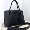 PRADA Saffiano Monochrom Tote- und Schultertasche Schwarz (1BA155) 160614804 [P]