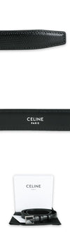 Celine Men's Buckle Lizard Leather Belt (Black) 45BMO3A09 38SI 132923773 [P]
