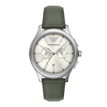 ARMANI Chronograph Herrenuhr mit Lederarmband 160615833 [P]