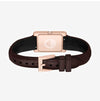 ARMANI Damen Lederquarzuhr im Quadrat 160615866 [P]