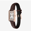 ARMANI Damen Lederquarzuhr im Quadrat 160615866 [P]