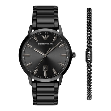 Armani Chronograph Bracelet Set Men's Metal Watch 160615960 [P]