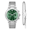 Armani Chronograph Bracelet Set Men's Metal Watch 160615961 [P]