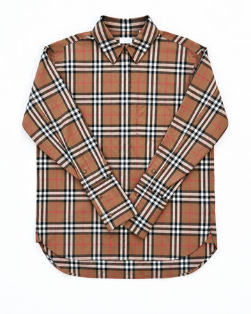 BURBERRY チェック シャツ 80843101 ブラウン 160616610 [P]