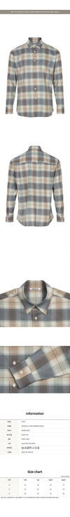 AURALEE Superleichte karierte Wollbluse in Lichtbraun A26SS01LC 160617192 [P]