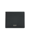 TOM FORD Schwarzes genarbtes Leder klassisches Geldbörse 160617370 [P]