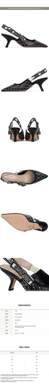 DIOR ブラックサ slingbackパンプスヒール KCV302VSP 900 123905302 [P]