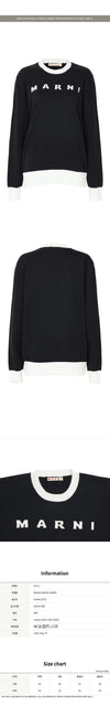 MARNI [Erwachsenen geeignet] KIDS 26SS Schwarz Logo Sweater M01815 M00X2 0M900 160617643 [P]