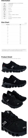 ON-RUNNING 26FW Damen CloudX4 Lauf Sneakers Schwarz Eclipse 3WE30070106 159879694 [P]