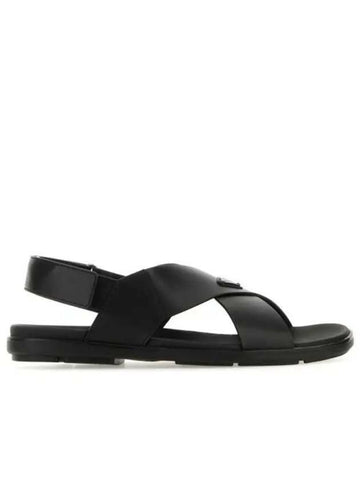 PRADA ブラックレザーサンダル 2X3121 3LEM F0002 133039203 [P]