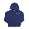 SPORTY & RICH Hooded Zip-Up in Dark Navy 157338744 [P]