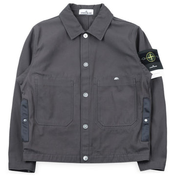 STONE ISLAND 男性用パッチワッペンコットンキャンバスジャケット (ダークグレー) L1S15 4100076 S0164 V0065 151634795 [P]