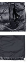MONCLER ロゴパッチニットミックスパディングカーディガン（ネイビーブルー） 9B00001 M1367 742 8,10A 154680974 [P]
