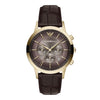 ARMANI Chronograph Herrenuhr mit Lederarmband 160615851 [P]