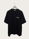 Balenciaga Black Wave Logo Printed T-Shirt 160627183 [P]