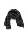 ENGINEERED GARMENTS Long Scarf Navy Olive Cotton 24S1H001 OR385 ES062 160628435 [P]