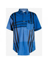 ENGINEERED GARMENTS Popover BD Shirt Blue Cotton Big Plaid MP014 ES050 160628495 [P]