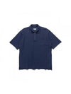 ENGINEERED GARMENTS Polo-Shirt B Navy Baumwolle Pique 160628505 [P]