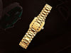 Omega Rare Octagonal Green Dial Women's Mini Quartz Gold Band Watch 160628631 [P]