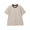 Danton Short Sleeve Pocket T-Shirt Stripe DTC0197 Beige X Brown Multi 160629618 [P]