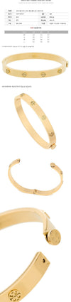 Tory Burch Miller Hinge Stud Bangle Bracelet Gold 78420 720 160299163 [P]