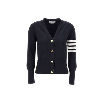 Thom Browne Classic V-Neck Wool Cardigan Navy 159308419 [P]