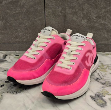 CHANEL ブロック CC ロゴ スニーカー 37.5(245) 160663205 [P]
