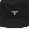 PRADA ナイロン三角ロゴブラックバケットハット 160363440 [P]