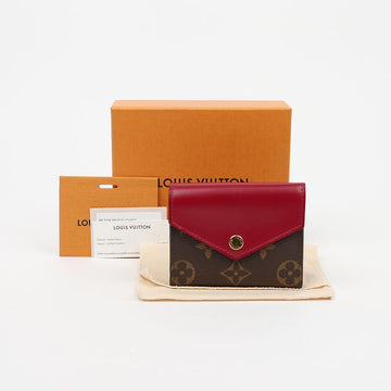 LOUIS VUITTON モノグラム キャンバス 二つ折財布 フューシャ 160366347 [P]