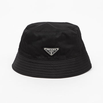 PRADA Unisex Dreieck Logo Streifen Bucket Hat Schwarz 160348647 [P]