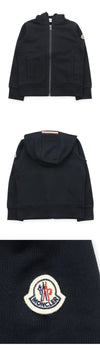 MONCLER FELPA Wappen-Patch Kapuzenjacke (Navy) 151760181 [P]