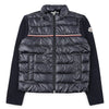 MONCLER ロゴパッチニットミックスパディングカーディガン（ネイビーブルー） 9B00001 M1367 742 8,10A 154680974 [P]