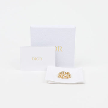 DIOR CD ネイビー リング ゴールド フィニッシュ メタル 160480664 [P]