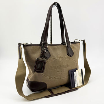 PRADA ジャカードロゴ2wayショルダーバッグ 160664779 [P]