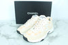 CHANEL C Logo Baumwoll Tweed Sneakers 38.5 160665234 [P]