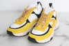 CHANEL Knit Sneakers with CC Logo Yellow 37.5(245) 160665467 [P]