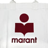 Isabel Marant Yankee Tote Bag Shoulder Bag White Red Logo 149558521 [P]