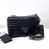 PRADA ダイアグラム チェーン フラップ ショルダーバッグ ブラック 160666543 [P]